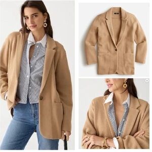 J CREW Cecile Relaxed Sweater-blazer ON TREND Camel THIS COLOR SOLD OUT ONLINE